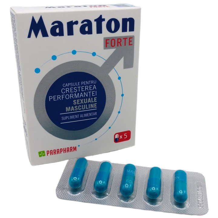 Capsule cresterea performantei sexuale masculine, blister 5 tablete, Maraton Forte