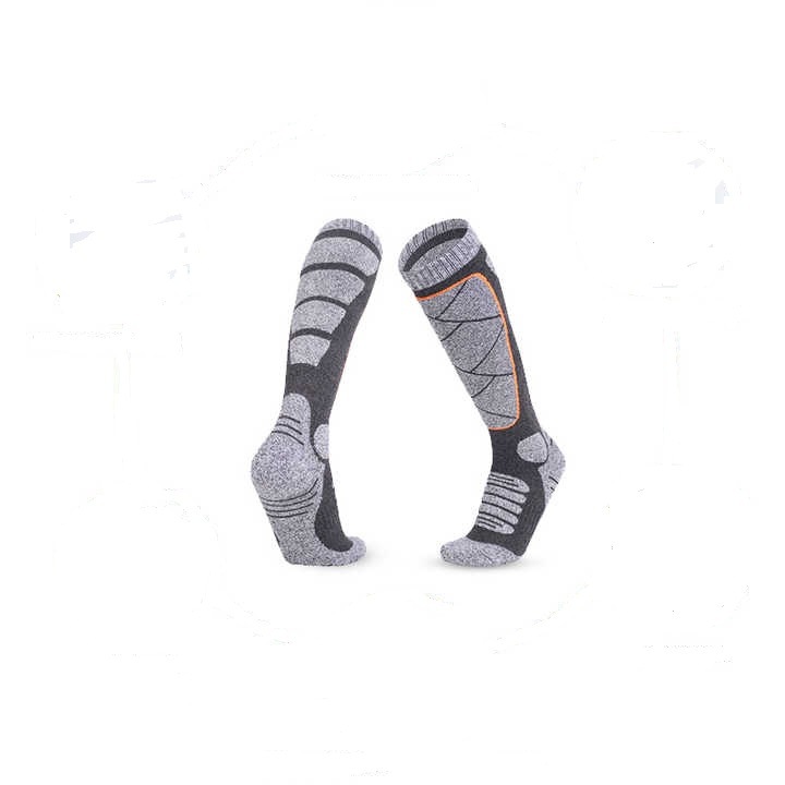 Set Sosete Incalzite Electric Royalize, 2 Baterii Externe si Cablu USB Incluse, 3 Trepte de Incalzire, Culoare Gri