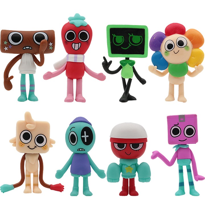 Dandy's World figurakészlet, 8 részes, 6 éves, 7-8,5 cm, többszínű