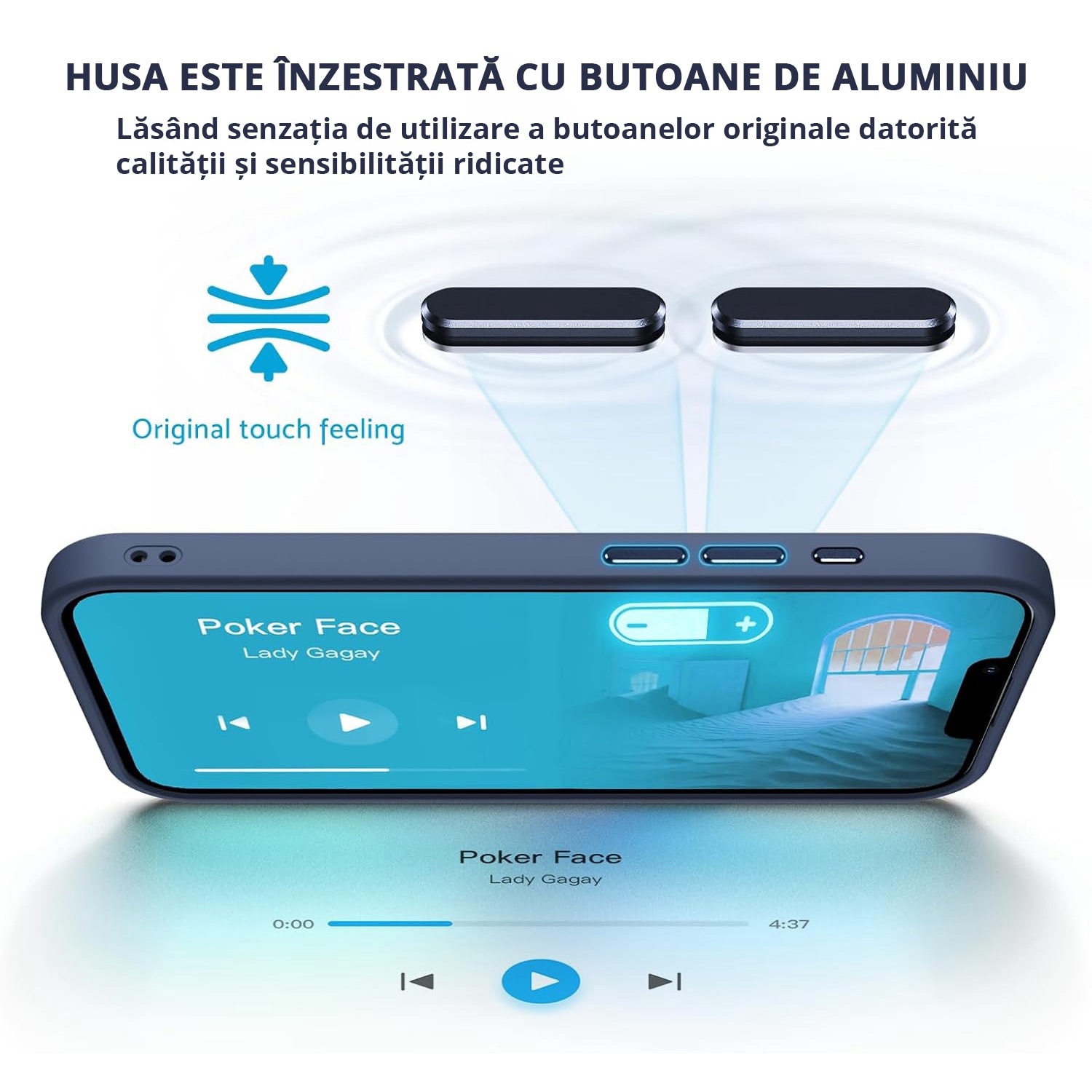 Husa pentru iPhone 16 PRO MAX, MobileSmart, Hybrid ultra slim, carcasa spate Antisoc, Blue