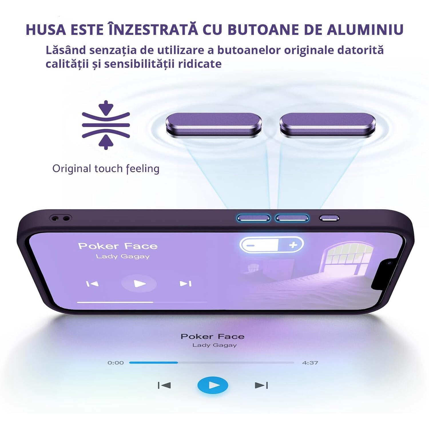 Husa pentru iPhone 16, MobileSmart, Hybrid ultra slim, carcasa spate Antisoc, Purple