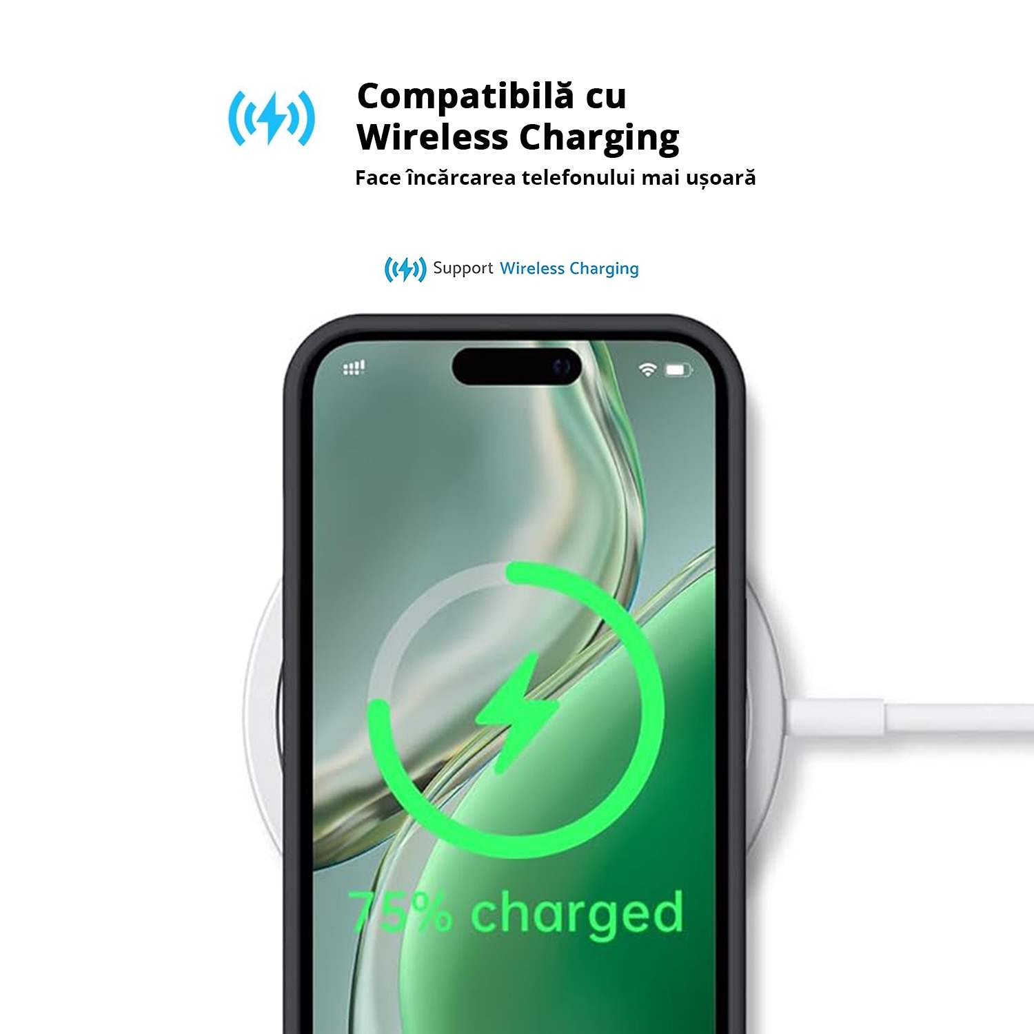 Husa pentru iPhone 16 PRO MAX, MobileSmart, Hybrid ultra slim, carcasa spate Antisoc, Negru