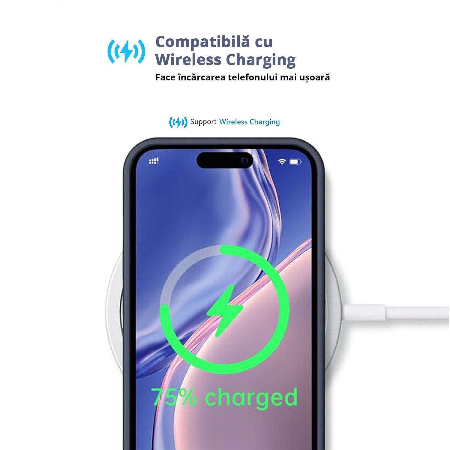 Husa pentru iPhone 16, MobileSmart, Hybrid ultra slim, carcasa spate Antisoc, Blue