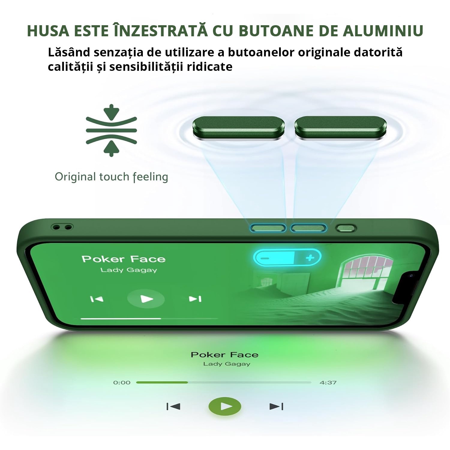 Husa pentru iPhone 16, MobileSmart, Hybrid ultra slim, carcasa spate Antisoc, Verde