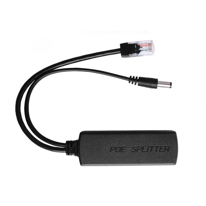 Splitter PoE, General, 48V la 12V, protectie electromagnetica, 80x27x22mm, set 1x splitter + 1x convertor DC