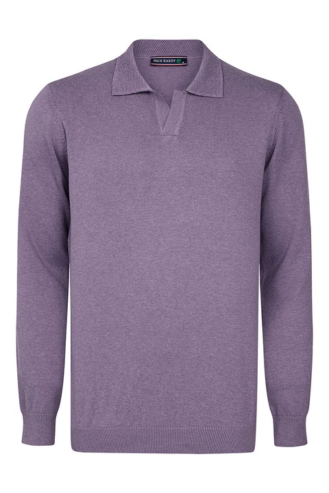 Felix Hardy, Pulover polo de bumbac cu model uni, Lila pal