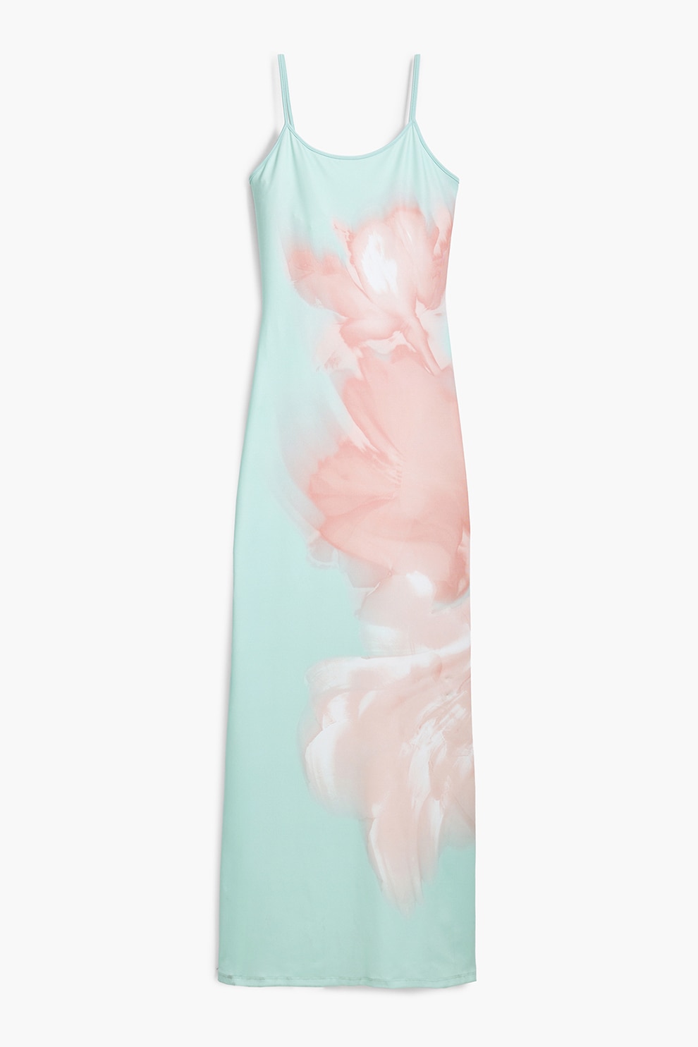 DESIGUAL, Rochie-furou din material elastic, Roz somon, Verde menta, M