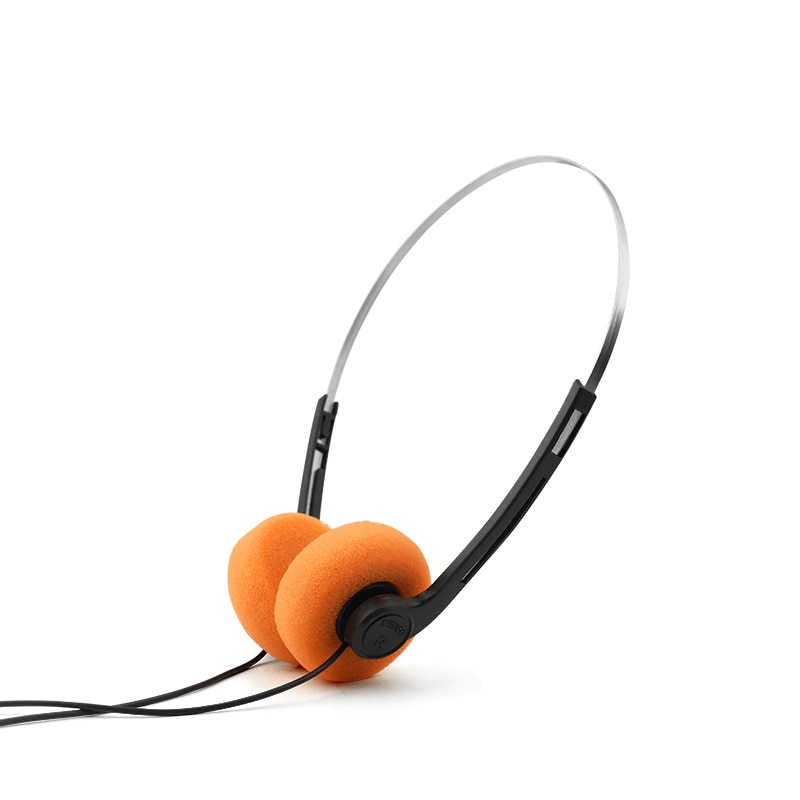 Casti cu fir, portocaliu, 1.2m, 27mm, pentru adulti - eMAG.ro