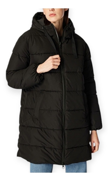 Only Onlpetra, ватирано зимно палто, черно, L