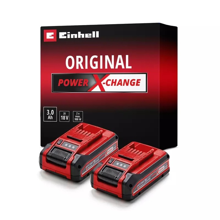 Комплект от 2 батерии Einhell PXC Plus 18V 3.0Ah Power-X-Change
