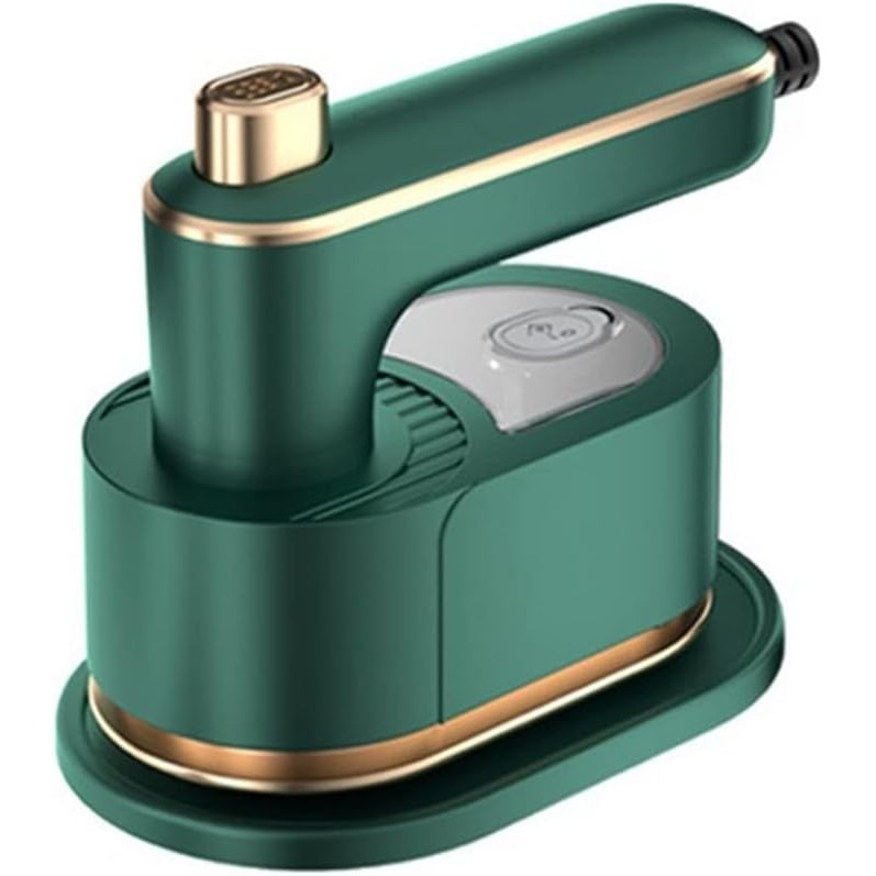 Fier de calcat portabil pentru calatorie, ABS/Aluminiu, Verde