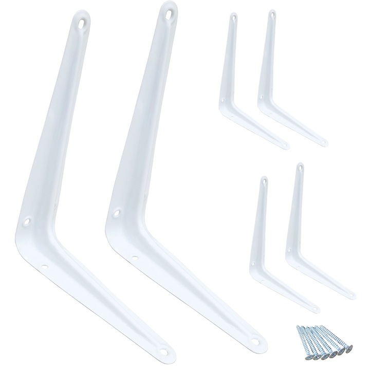 Consola 6 buc Suport pentru, Yalion, Alb, 200 x 250mm