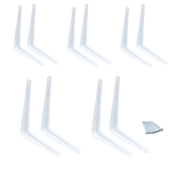 Consola 10 buc Suport pentru, Yalion, Alb, 75 x 150mm