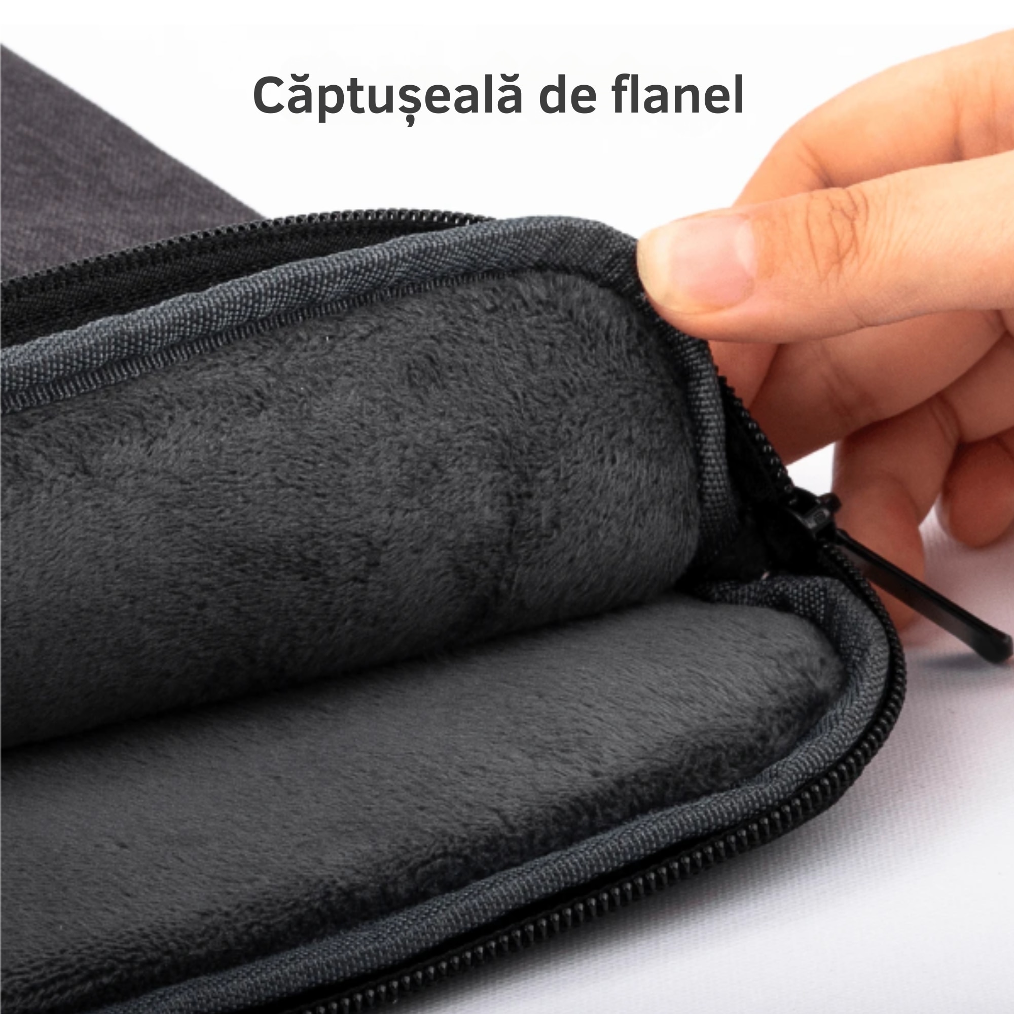 Geanta Universala pentru Laptop VarioShop®, 15.6 inch, Rezistenta la Apa, Design Minimalist si Elegant, Compatibila laptop Apple MacBook Air, MacBook Pro Touch Bar, Asus, Acer, Dell, Huawei, 39 x 28 x 3,5 cm, Gri