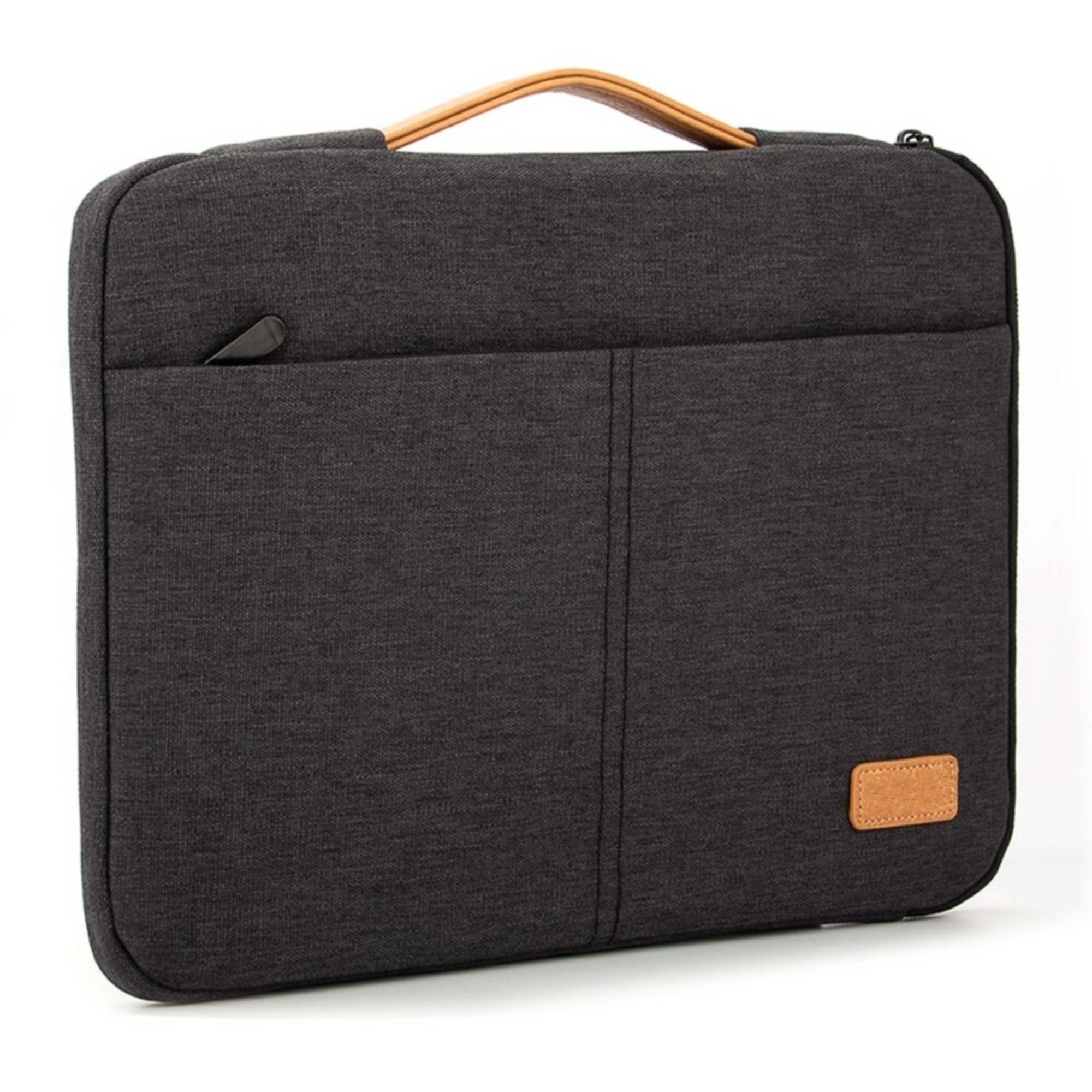 Geanta Universala pentru Laptop VarioShop®, 15.6 inch, Rezistenta la Apa, Design Minimalist si Elegant, Compatibila laptop Apple MacBook Air, MacBook Pro Touch Bar, Asus, Acer, Dell, Huawei, 39 x 28 x 3,5 cm, Gri
