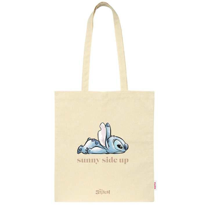 Geanta plaja Lilo & Stitch, bej/albastru