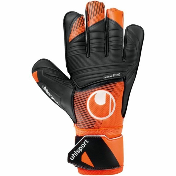 Uhlsport Soft Ressist+ kapuskesztyű, fekete/narancssárga, 5-ös méret
