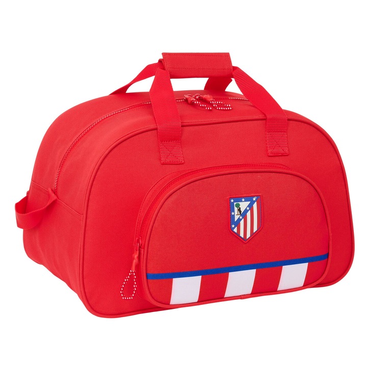 Atletico Madrid sporttáska, piros, 40x24x23cm, állítható pánttal, kivehető béléssel