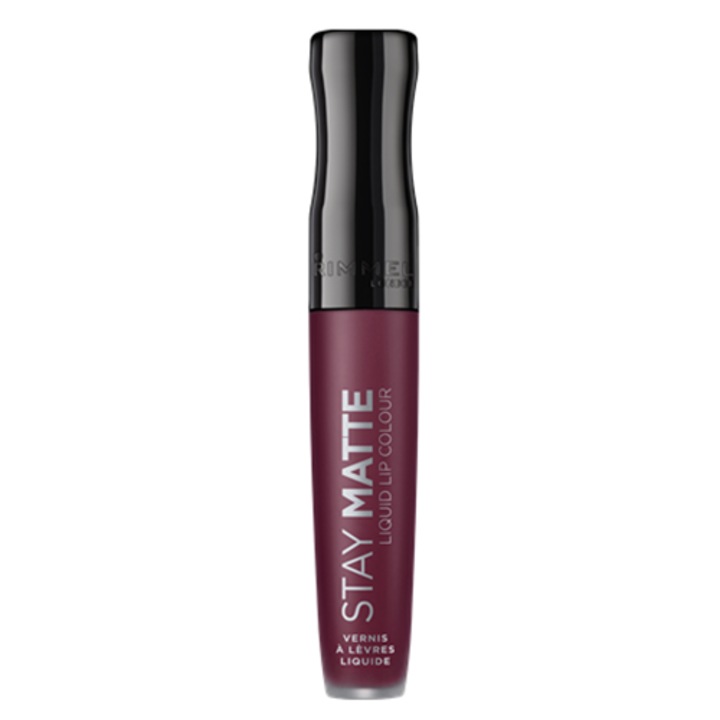 Ruj lichid mat Rimmel London Stay Matte 800 Midnight, 5.5 ml