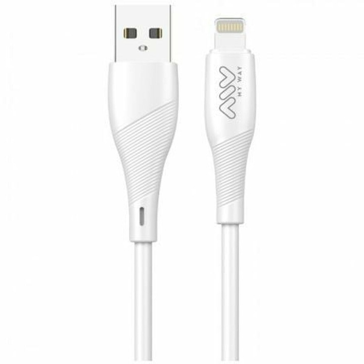 Cablu USB la Lightning, Myway, 1 m, alb