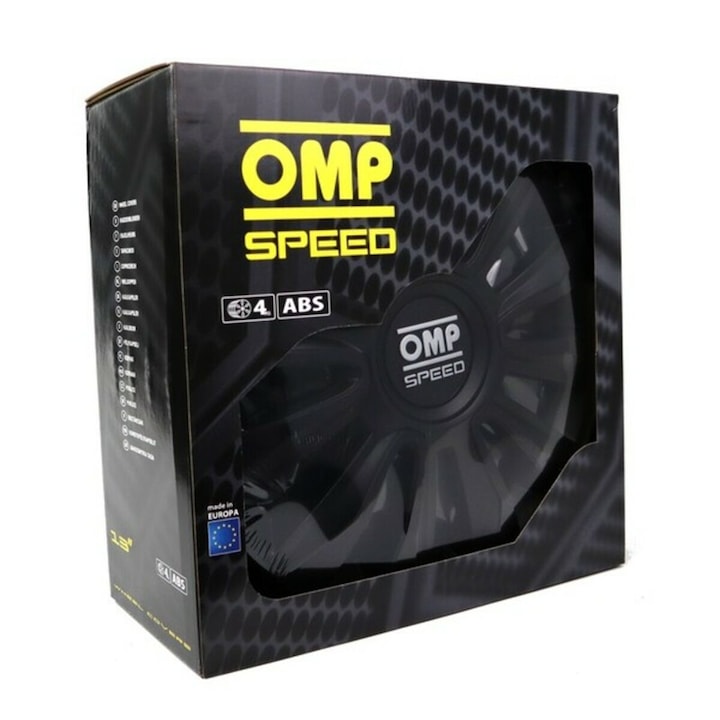 Комплект 4 капачки OMP, Magnum Speed, черни, 16"