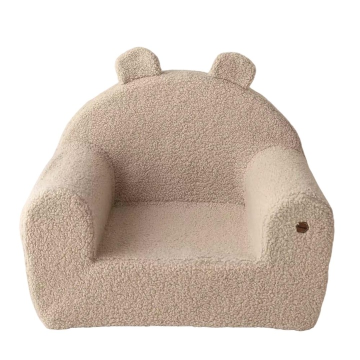 Fotoliu pentru copii Muminky, handmade, bej, poliester, 42x50x35cm