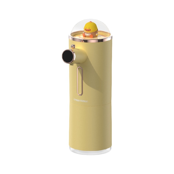 Dispenser de sapun automat Zeaicos, contact-free, galben, 114x75x203mm