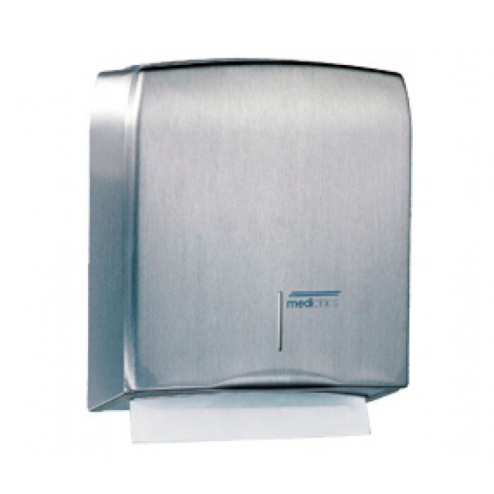 Dispenser prosoape hartie pliate, inox satinat, Mediclinics