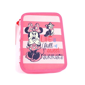 Penar neechipat 2 fermoare Pigna Minnie Mouse MNPE1702-1 Penar neechipat 2 fermoare Pigna Minnie Mouse MNPE1702-1