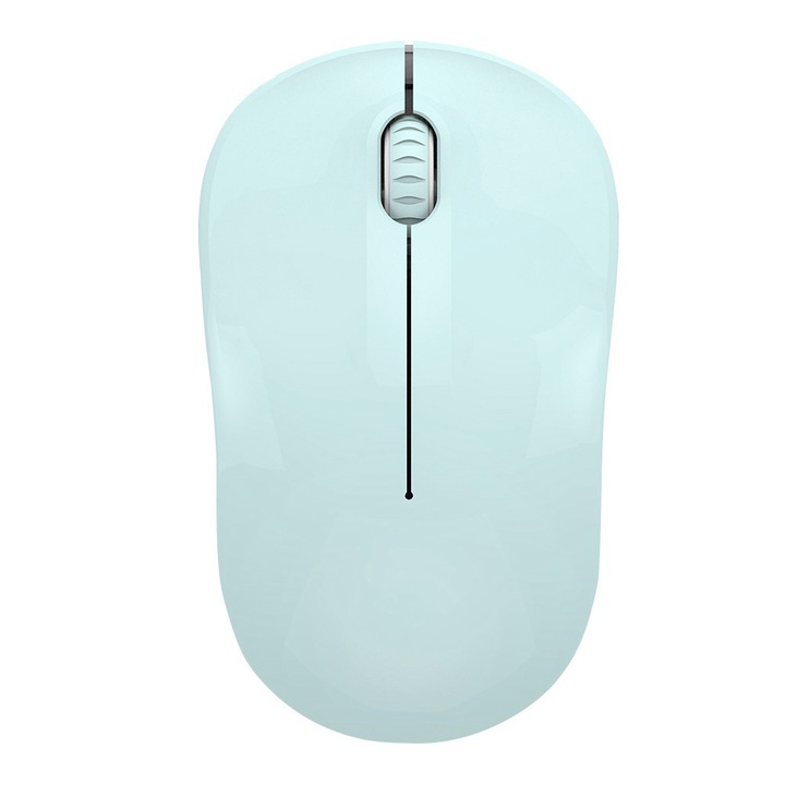 Mouse wireless 2.4G Bizaical, 3 butoane, 1600 DPI, verde menta