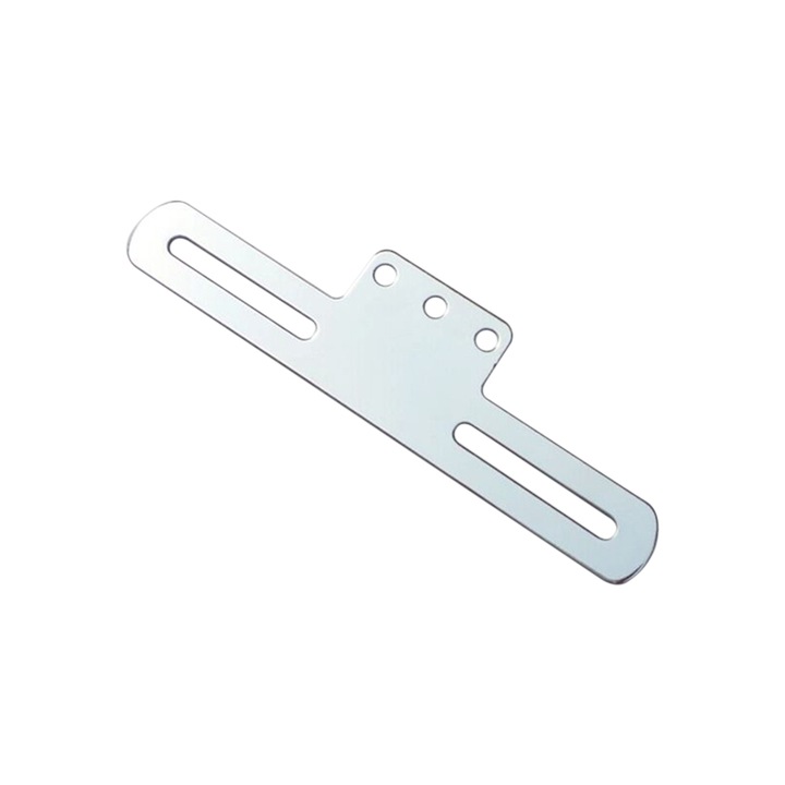 Suport numar motocicleta Bizaical, aluminiu, negru/silver, pentru montare cu far spate