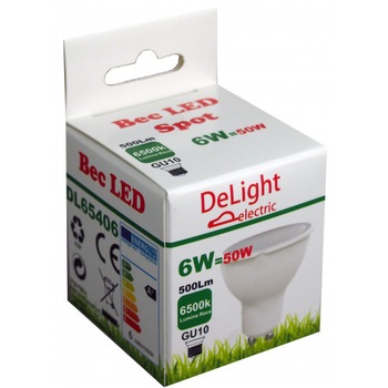 Bec LED GU10 6W 220V 6500K R50 Lumina Rece Bec LED GU10 6W 220V 6500K R50 Lumina Rece