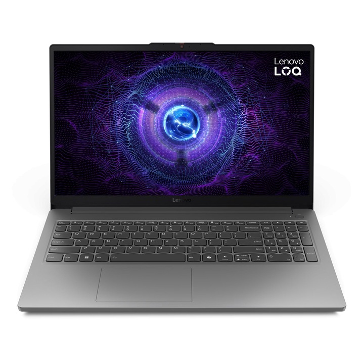 Лаптоп Lenovo LOQ 15IAX9E с Intel Core i5-12450HX (1.8/4.4GHz, 12M), 32 GB, 512GB M.2 NVMe SSD, NVIDIA RTX 2050 4GB GDDR6, Windows 11 Pro ESD, Сив