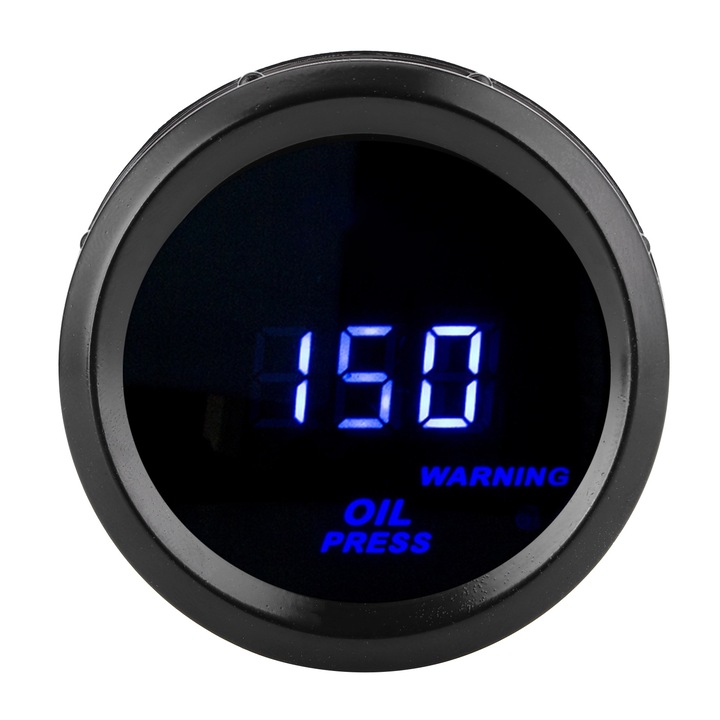Manometru presiune ulei 2in Bizaical 0-150PSI digital LED albastru cu senzor