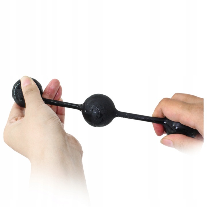 Комплект анални топки Night Fantasy, 4 топки, Силикон, Черен, 40x4 см