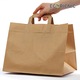 Set 50 pungi de hartie kraft Ecopicnic, 320x220x245mm, biodegradabile