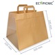 Set 50 pungi de hartie kraft Ecopicnic, 320x220x245mm, biodegradabile