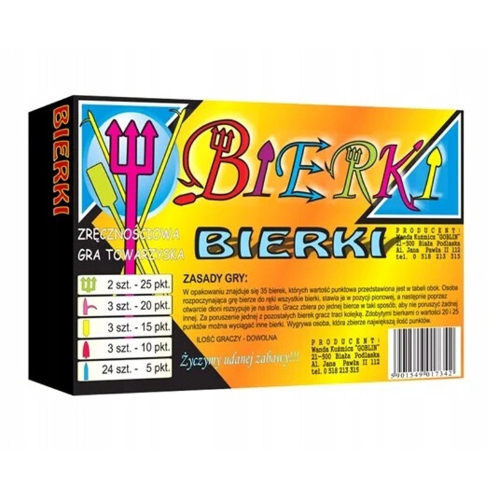 Joc de indemanare BIERKI, Go, set 35 piese, multicolor
