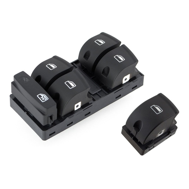 Elektromos ablakemelő kapcsolókészlet, MODECAR, Audi A3 II (8P) 2003-2013, Audi A6 C6 2004-2011, Audi Q7 2006-2014, 10 tűs + 4 tűs
