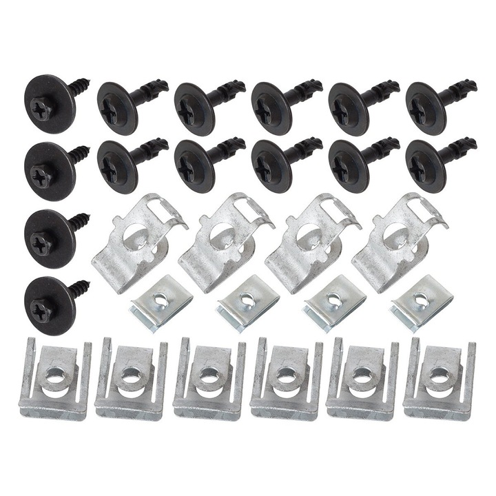 Set 28 spini pentru prinderea carcasei motorului, MODECAR, Audi A4 B8 2007/2015, Audi A5 8T 2007