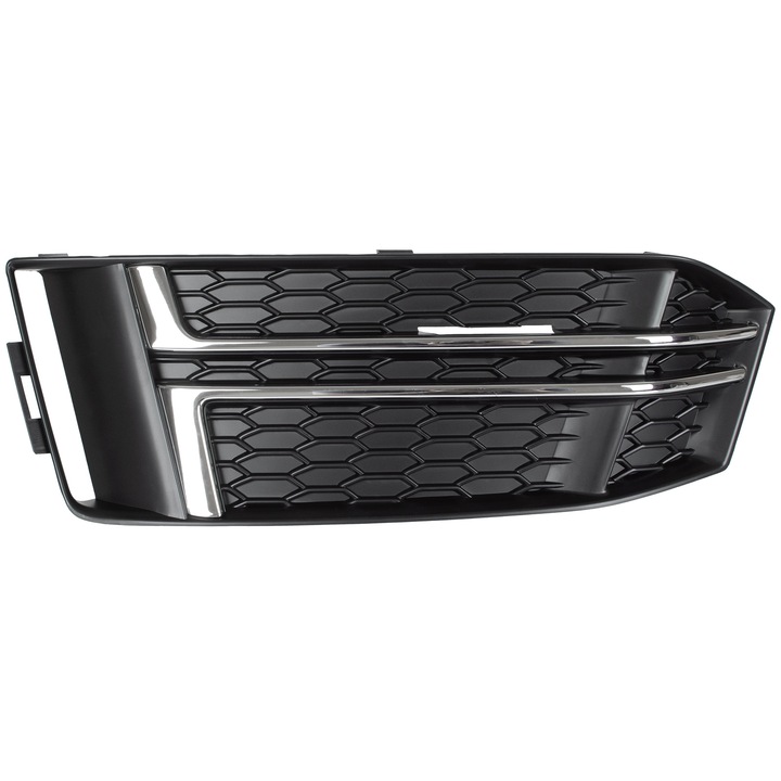 Modecar első bal lökhárító hűtőrács, Audi A4 B9 S-LINE 2015-2019, fekete króm részletekkel