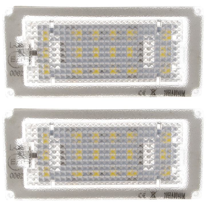 LED rendszámtábla lámpák, MODECAR, 2db szett, 3528SMD típus, 2W, BMW E46 3 Coupe 2003-2006, E46 M3 2003-2006
