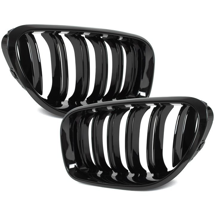 Első hűtőrács, MODECAR, BMW 6 F06 F12 F13-hoz, 2 db-os készlet, fényes fekete, 2010-2018