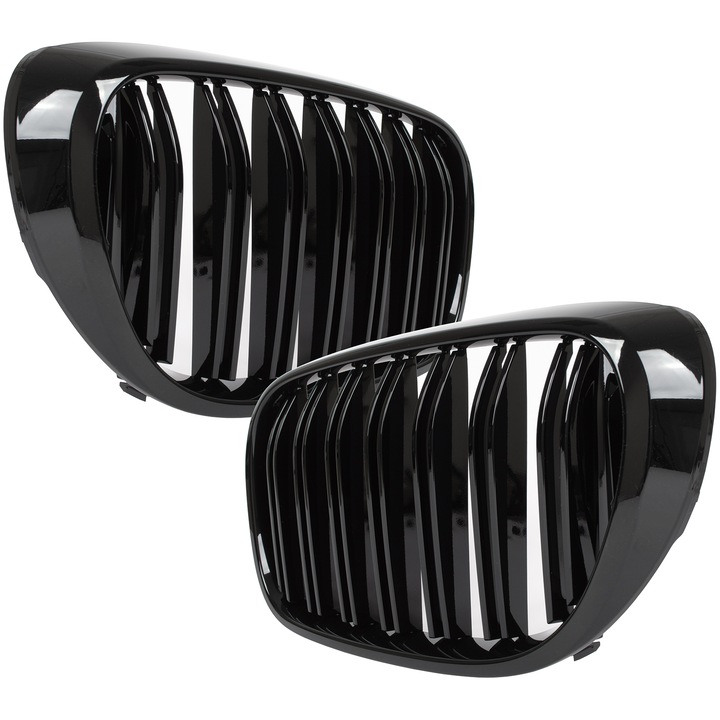 Fényszóró rácsok, MODECAR, BMW 7 G11 G12 2015-höz, bal + jobb készlet, fényes fekete