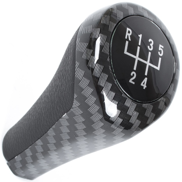 Sebességváltó anya, MODECAR, karbon, fekete, 5+R, 14mm