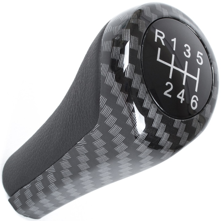 MODECAR sebességváltó gombok, karbon, fekete, 6+R, 14mm