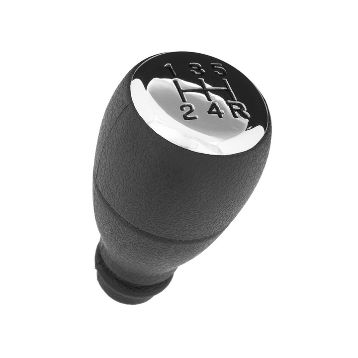 MODECAR, Sebességváltó gomb, Peugeot Partner I-hez, 1996-2007, fekete króm részletekkel, 5 sebesség + R, új