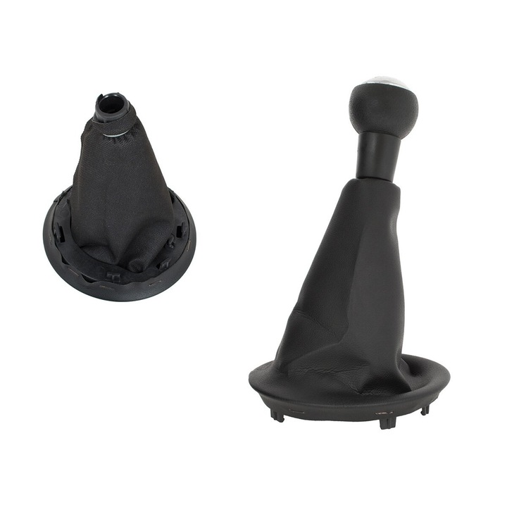 Sebességváltó gomb, Peugeot Partner, 2008, fekete, krómozott részletekkel