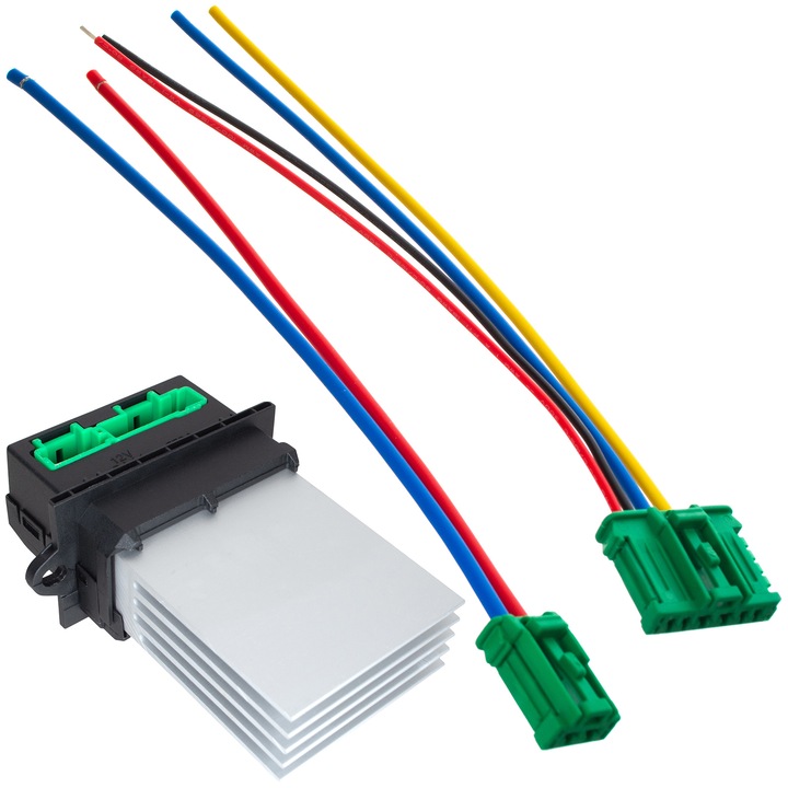 Set Rezistor suflante cu mufe MODECAR Compatibil cu Citroen C2/C3/C5, Nissan Micra III/Note, Peugeot 207/406/607/1007, Renault Clio III/Grand Scenic II/Megane II/Twingo II