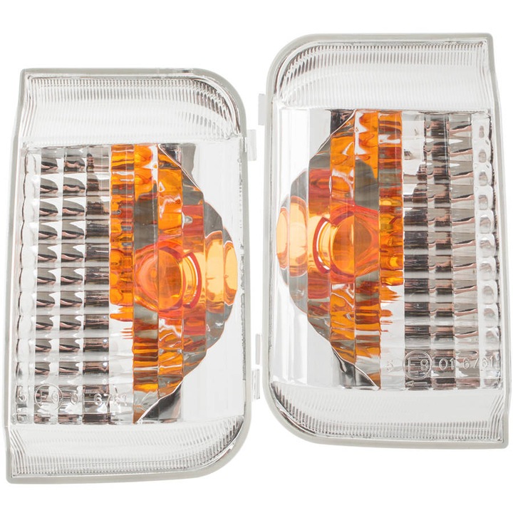 Set 2 semnalizatoare pentru oglinda auto, M MODECAR, compatibile Fiat Ducato, transparent/portocaliu